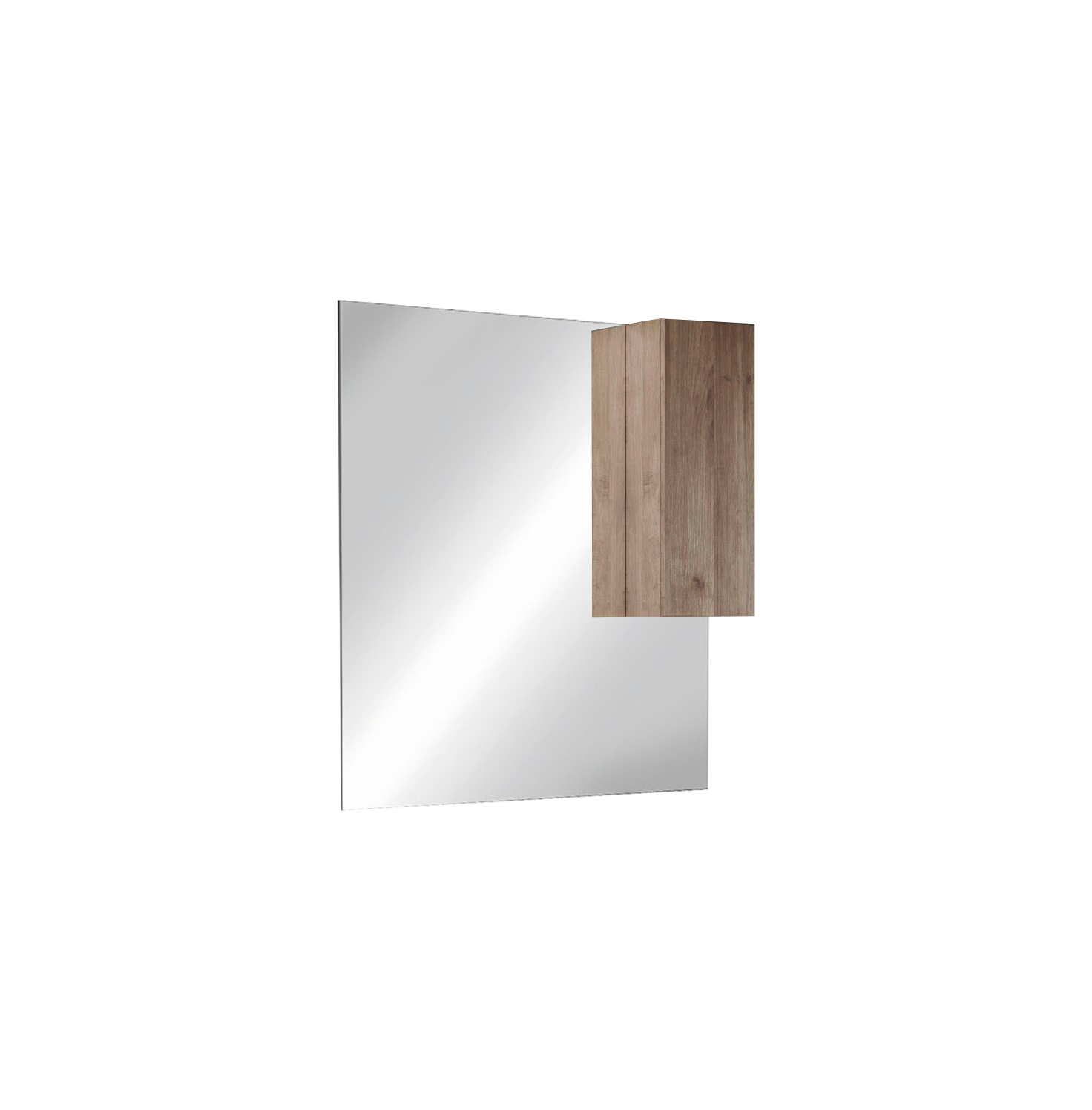 Jessie - Miroir Led avec Colonne Integrée 1 Porte H30 cm  coloris Chêne Mercure- Dimension L100 cm