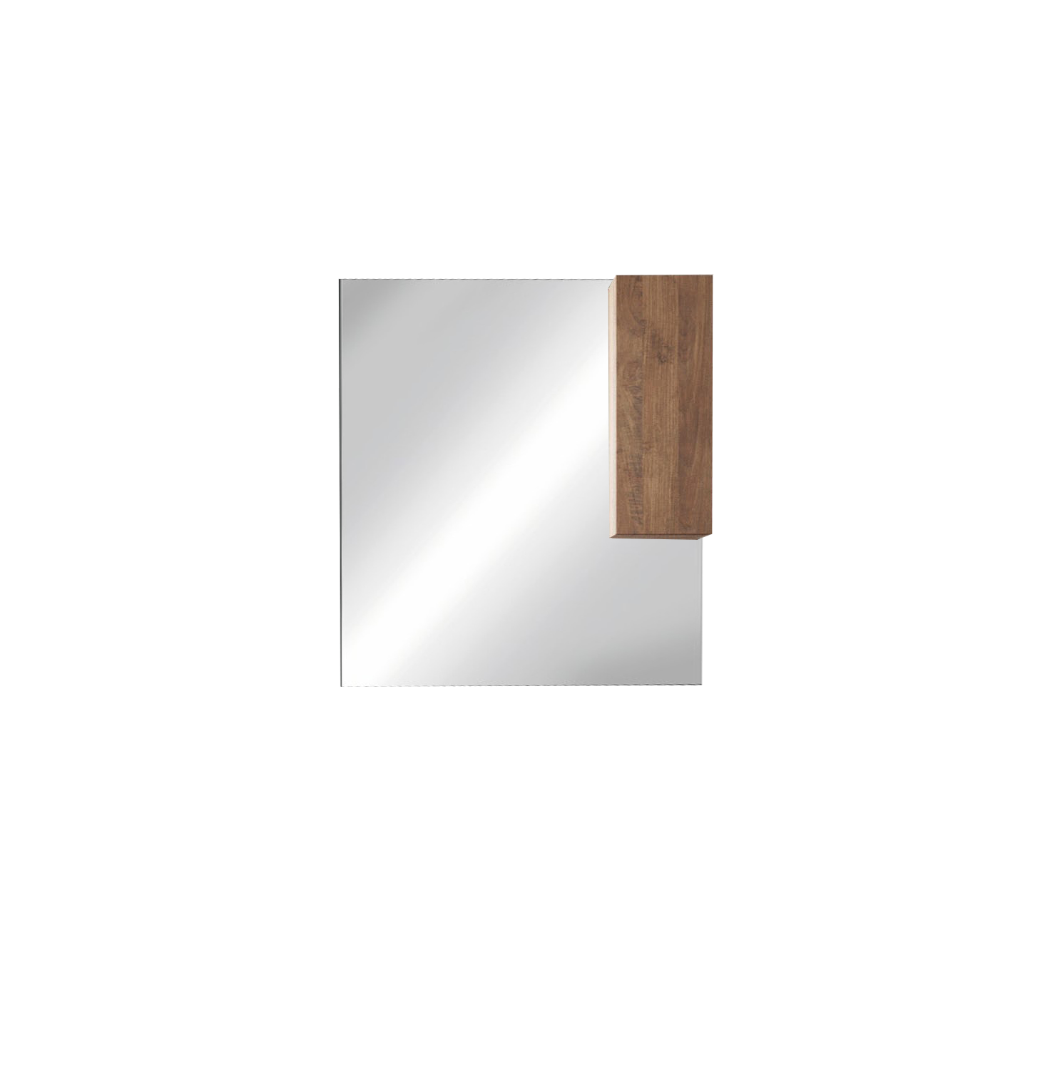 Jessie - Miroir Led avec Colonne Integrée 1 Porte H30 cm  coloris Chêne Mercure- Dimension L120 cm