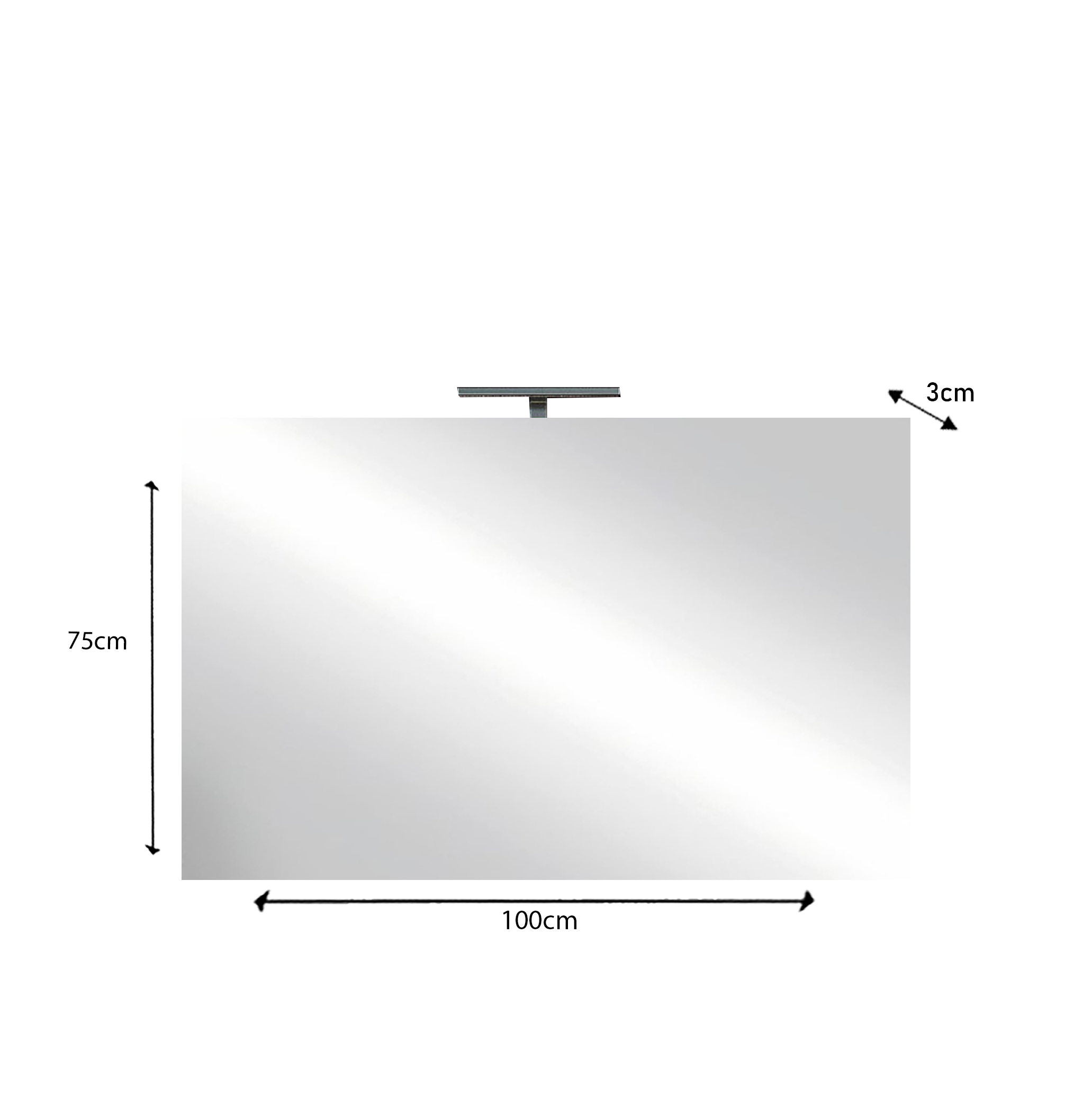 Miroir avec  led Largeur 100 cm