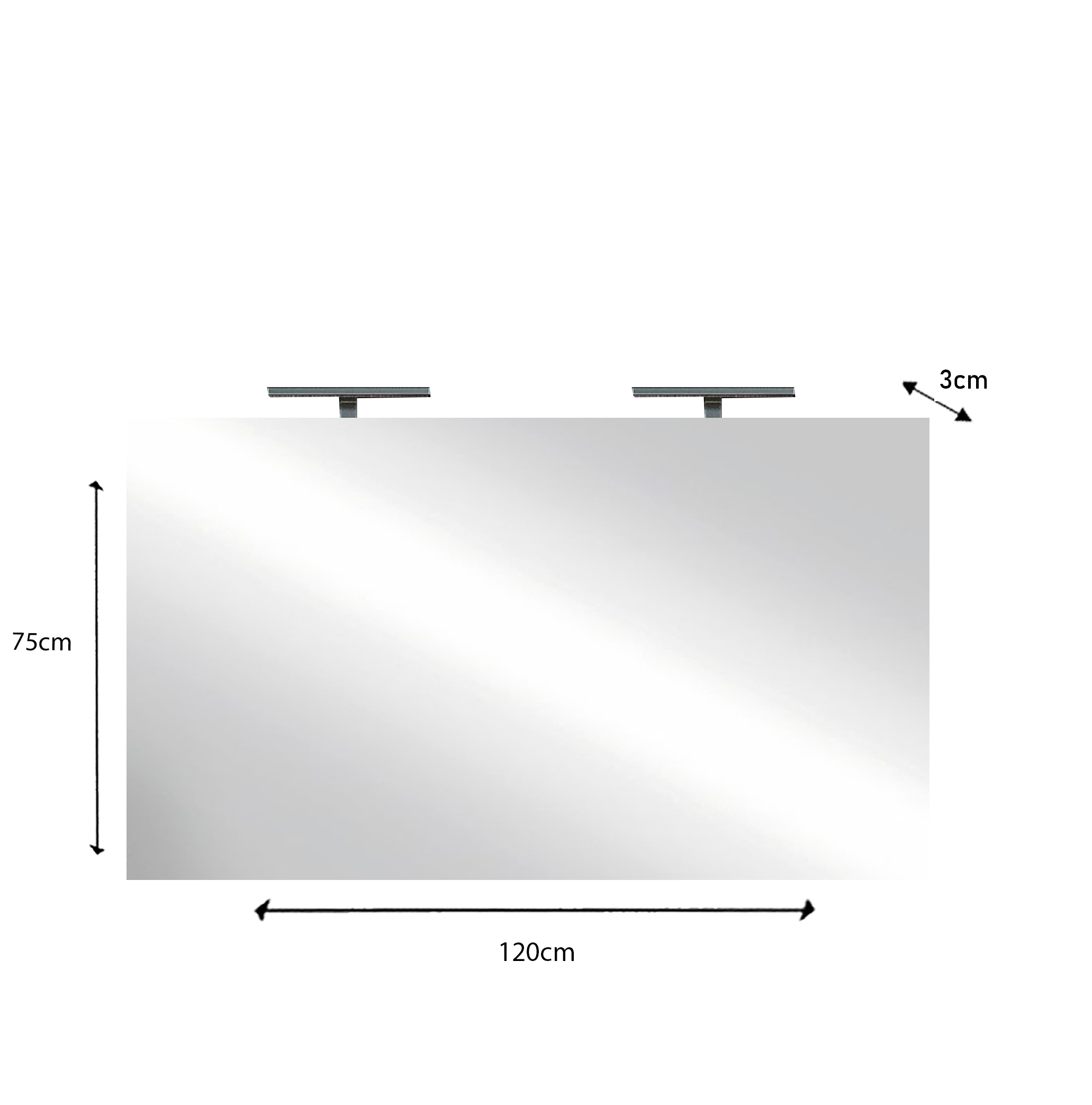 Miroir avec  led Largeur 120 cm