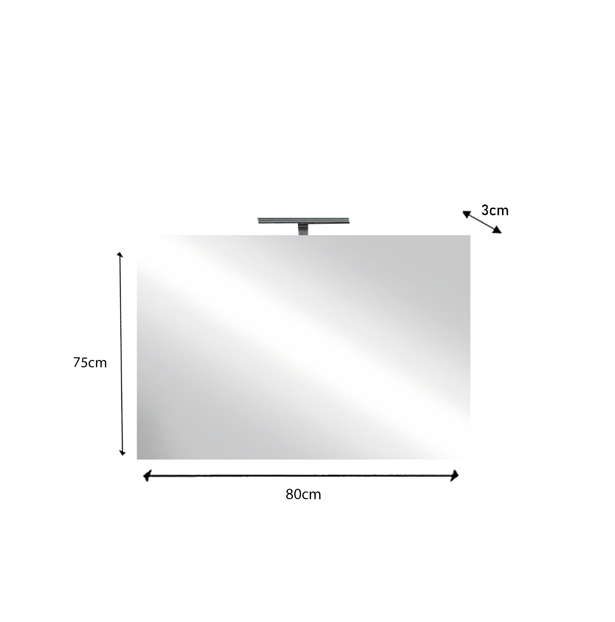 Miroir avec  led Largeur  80 cm