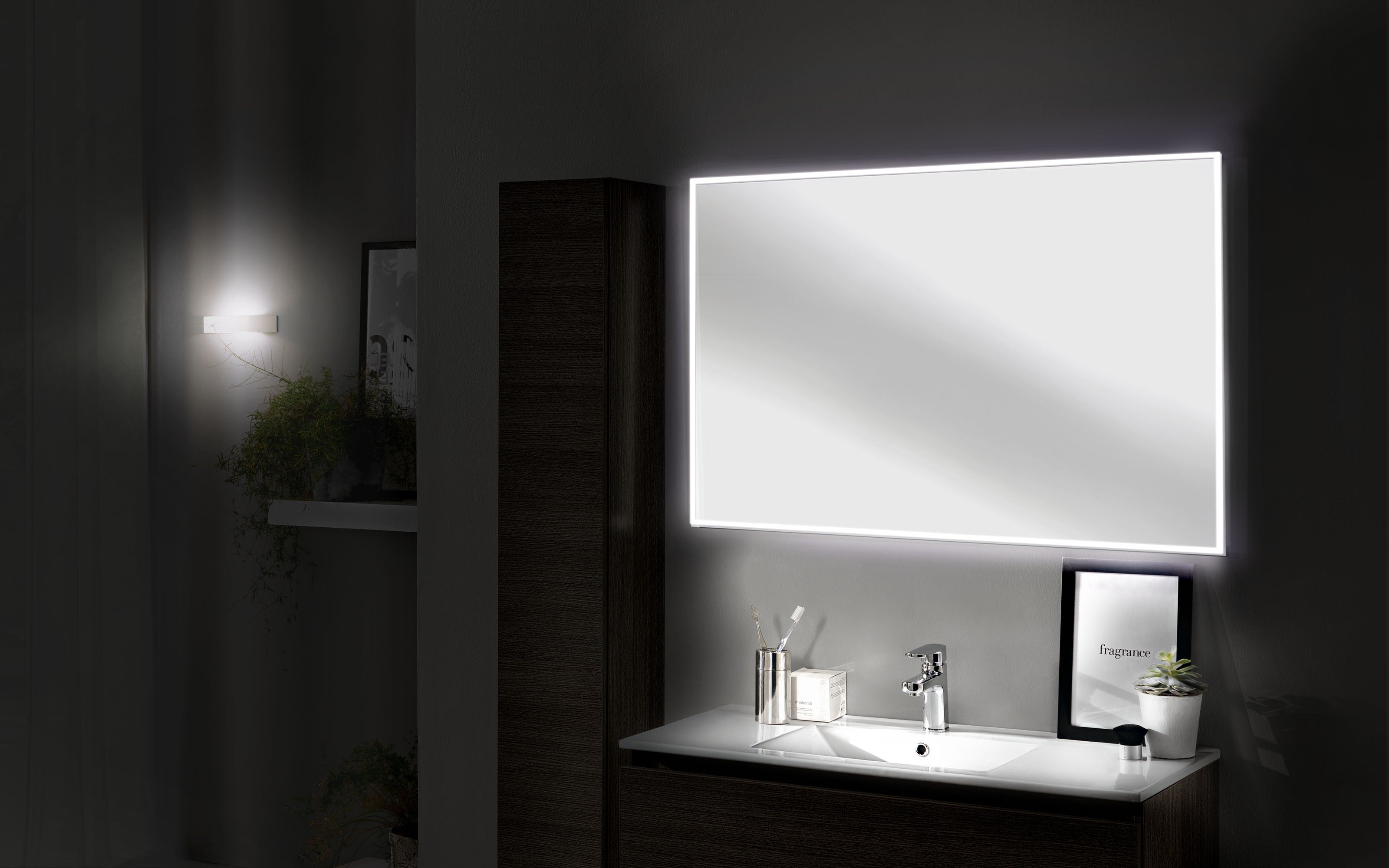 Miroir  "SQUARE" avec système led retroeclairéL 80 cm