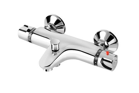 Mitigeur thermostatique mural bain/douche Chrome - NISETA